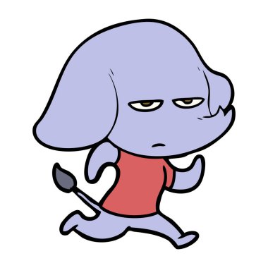 vektör çizim rahatsız çizgi fil