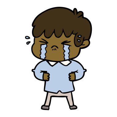 Çizgi film çocuğunun vektör çizimi