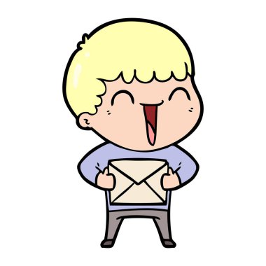 vektör çizim karikatür mutlu adam