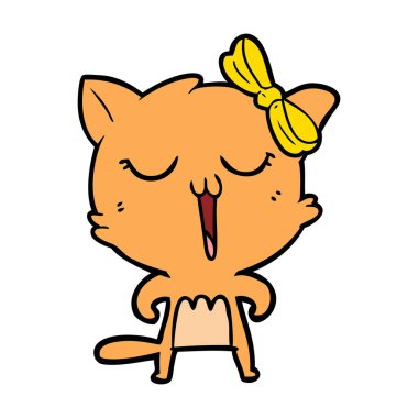 Çizgi film kedisinin vektör çizimi