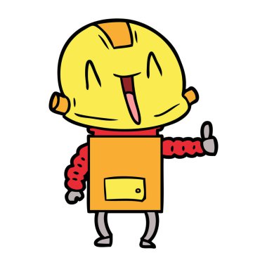 Çizgi film robotunun vektör çizimi