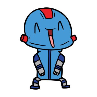 Çizgi film robotunun vektör çizimi