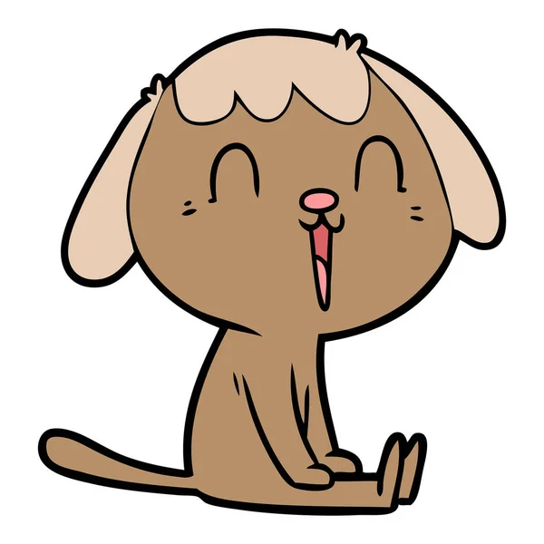 Vector Ilustración Lindo Perro Dibujos Animados — Vector de stock