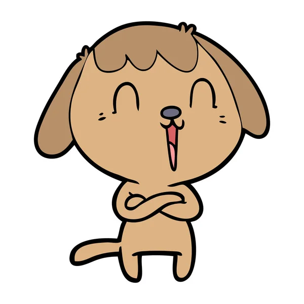 Векторная Иллюстрация Милой Мультяшной Собаки — стоковый вектор