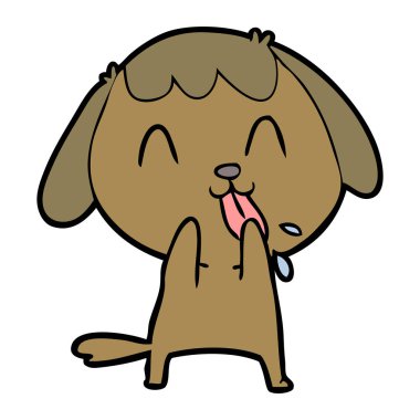 Çizgi film köpeğinin vektör çizimi