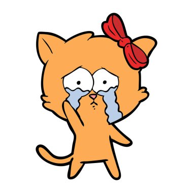 Çizgi film kedisinin vektör çizimi