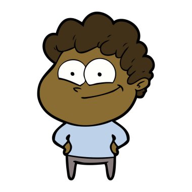 vektör çizim karikatür mutlu adam