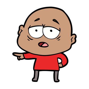 yorgun kel adam çizgi film