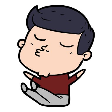 surat asmayı karikatür modeli adam