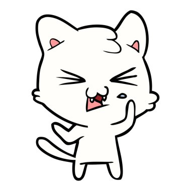 Çizgi film kedisinin vektör çizimi