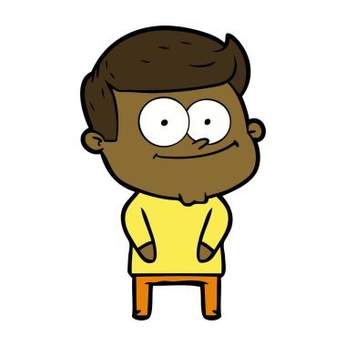 vektör çizim karikatür mutlu adam