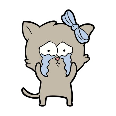 Çizgi film kedisinin vektör çizimi