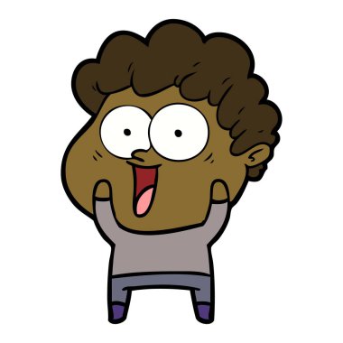 vektör çizim karikatür mutlu adam