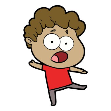 vektör çizim karikatür dostum şok