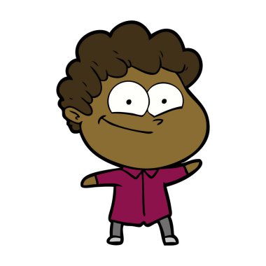 vektör çizim karikatür mutlu adam