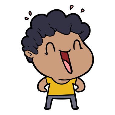 vektör çizim karikatür mutlu adam