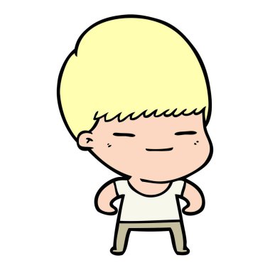 vektör çizim karikatür kendini beğenmiş çocuk