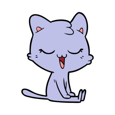 Çizgi film kedisinin vektör çizimi