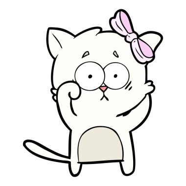 Çizgi film kedisinin vektör çizimi