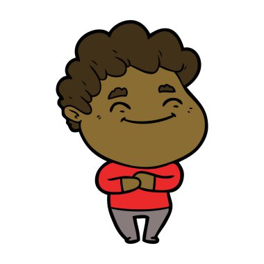 vektör çizim karikatür dostça adam