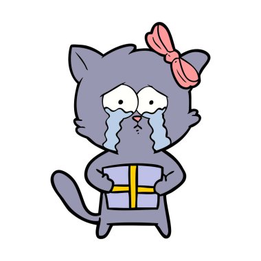 Çizgi film kedisinin vektör çizimi