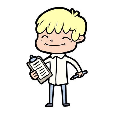 vektör çizim karikatür mutlu çocuk