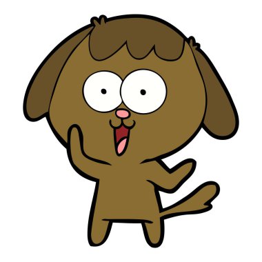 Çizgi film köpeğinin vektör çizimi