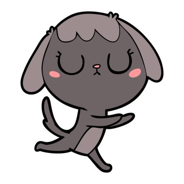 Çizgi film köpeğinin vektör çizimi