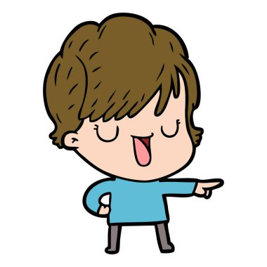  vektör çizim karikatür kadın söz