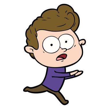  vektör çizim karikatür bakan adam