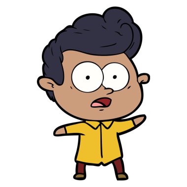  vektör çizim karikatür bakan adam