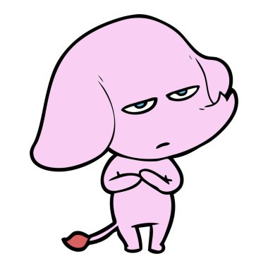 vektör çizim rahatsız çizgi fil