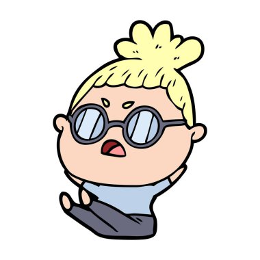 vektör çizim karikatür rahatsız maymun