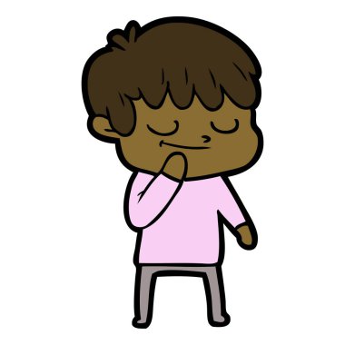 vektör çizim karikatür mutlu çocuk