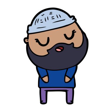 Sakallı çizgi film adamı.