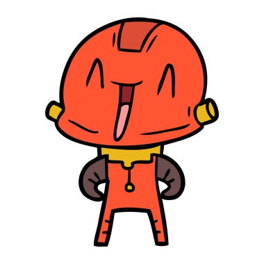 Çizgi film robotunun vektör çizimi