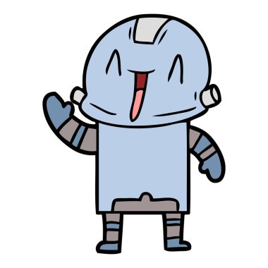 Çizgi film robotunun vektör çizimi