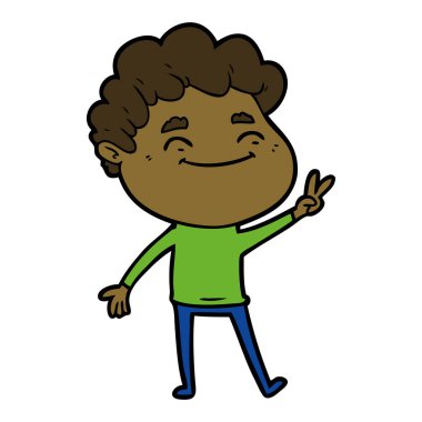 vektör çizim karikatür dostça adam