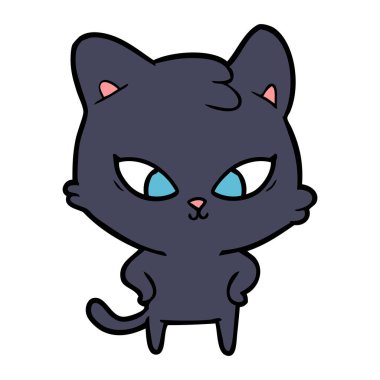 Çizgi film kedisinin vektör çizimi