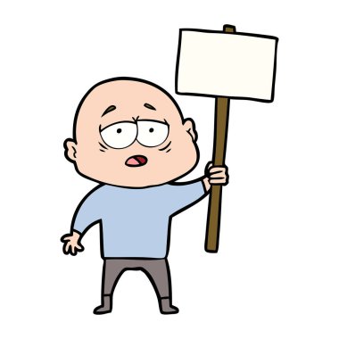 yorgun kel adam çizgi film