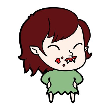 çizgi film vampir kız kanlı yanak