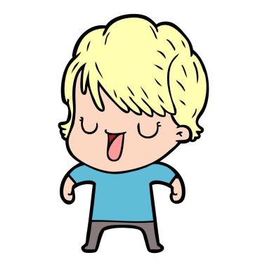  vektör çizim karikatür kadın söz