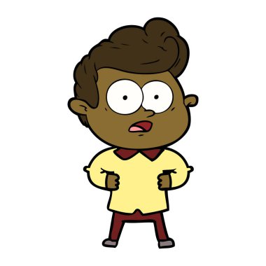  vektör çizim karikatür bakan adam