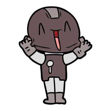 Çizgi film robotunun vektör çizimi