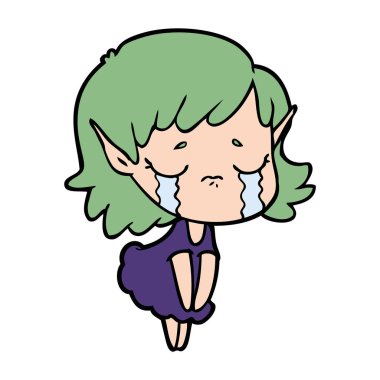 çizgi film ağlayan elf kızı