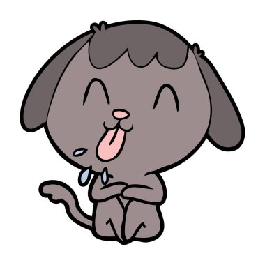 Çizgi film köpeğinin vektör çizimi