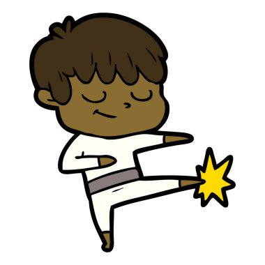 vektör çizim karikatür mutlu çocuk