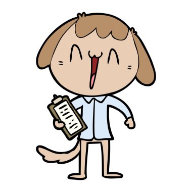 Çizgi film köpeğinin vektör çizimi