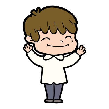 vektör çizim karikatür mutlu çocuk