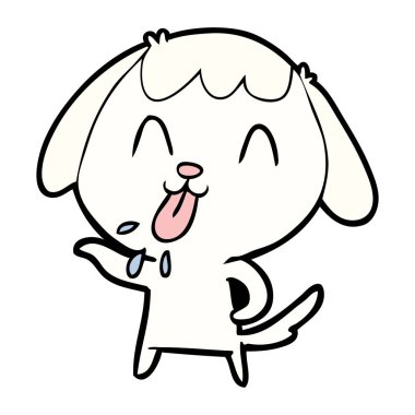 Çizgi film köpeğinin vektör çizimi